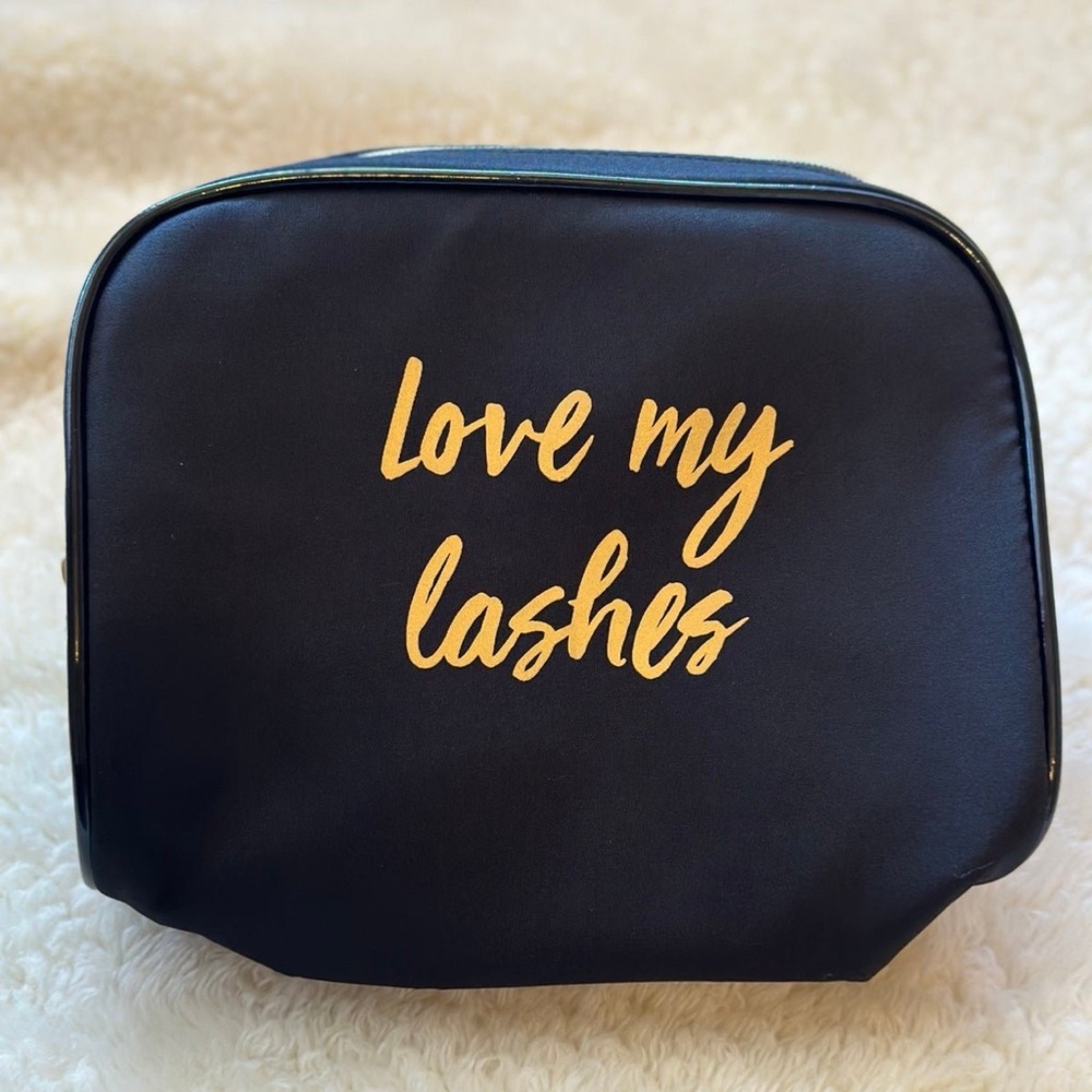 Lancome Black Cosmetic Bag with Gold Script